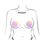 Pastease Dreamy Pastel Celestial Stars Petal Breast Pasties - Image 2