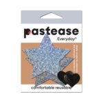 Pastease Everyday Reusable Glittering Silver Star Nipple Pasties - Image 4