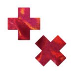 Pastease Everyday Reusable Liquid Red Cross Nipple Pasties