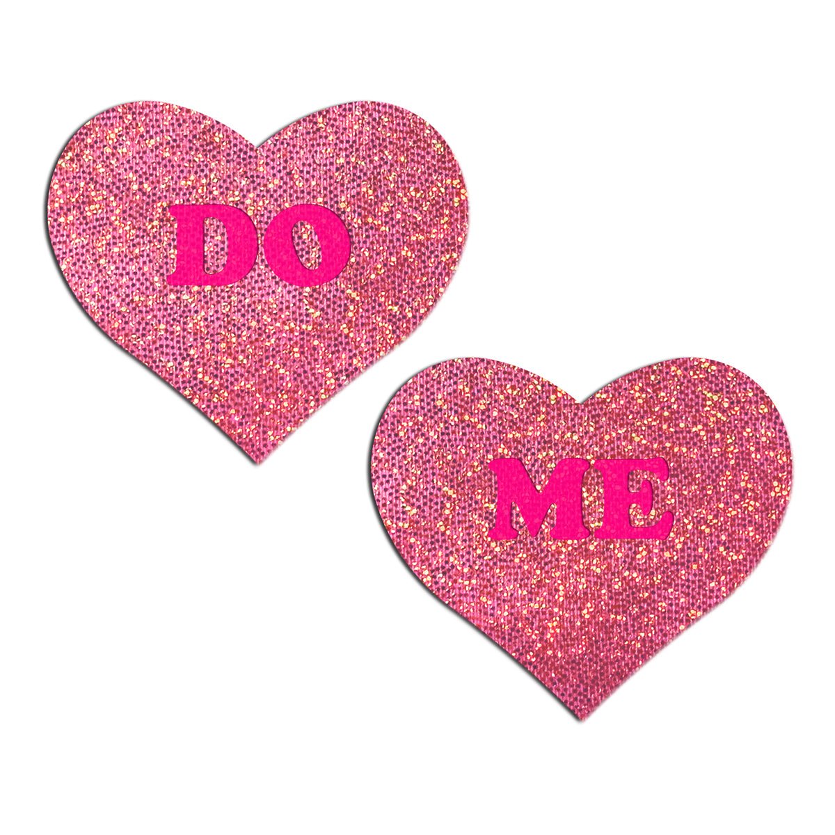 pastease-glitter-do-me-heart-pasties-pink Pastease Glitter ''Do Me'' Heart Pasties Pink - Image 1