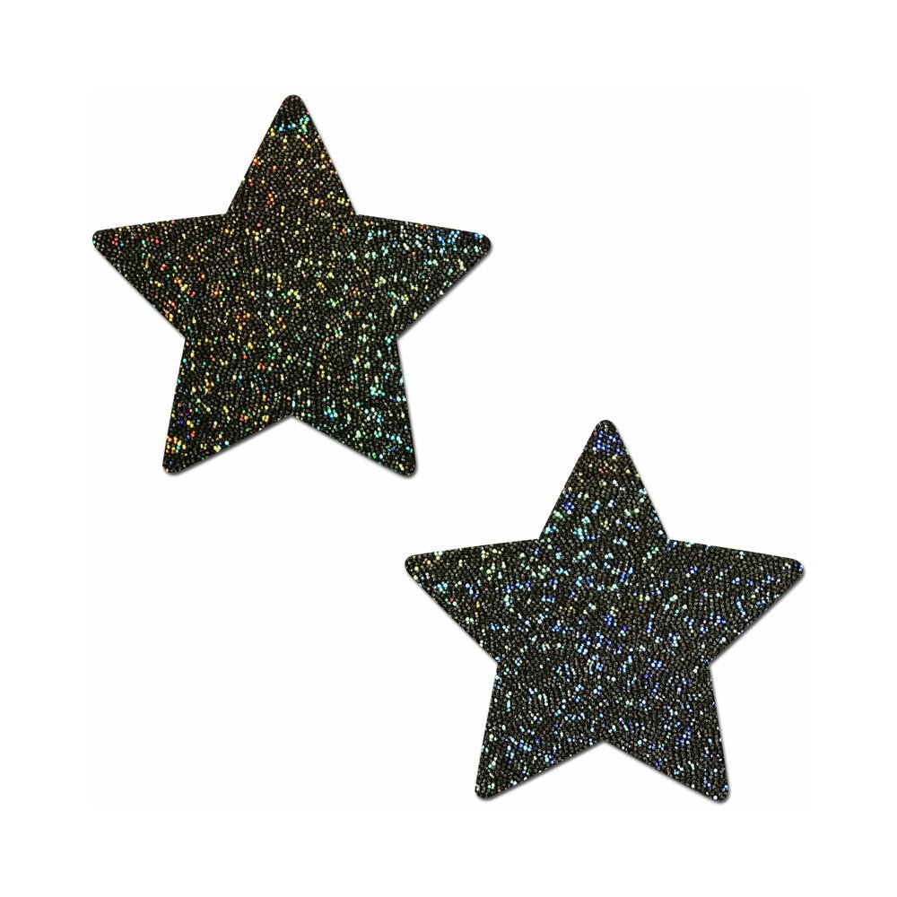 pastease-glitter-star-pasties-black Pastease Glitter Star Pasties Black - Image 1