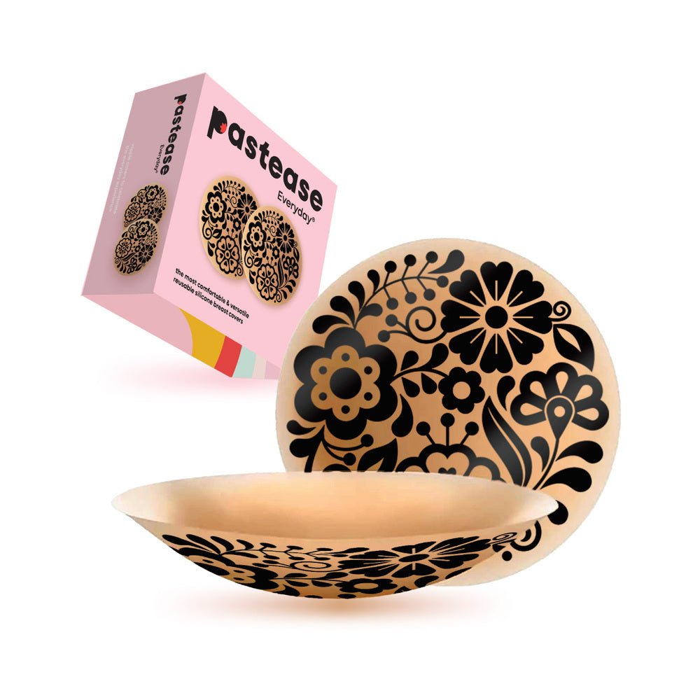 pastease-halos-reusable-sticky-adhesive-silicone-nipple-cover-floral-nude-small-a-c-cup Pastease Halos Reusable Sticky Adhesive Silicone Nipple Cover Floral Nude Small A-C Cup - Image 1