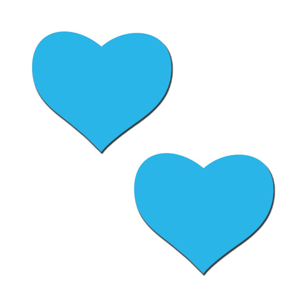 pastease-love-glow-in-the-dark-neon-turquoise-heart-pasties-nipple-covers Pastease Love: Glow-in-the-Dark Neon Turquoise Heart Pasties Nipple Covers - Image 1