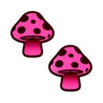 Pastease Mushroom: Neon Pink Shroom Nipple Pasties - Image 2