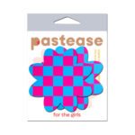 Pastease Neon Checkered Pink & Blue Petal Breast Pasties - Image 4