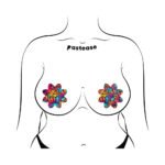 Pastease Neon Flowers Petal Breast Pasties - Image 3