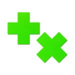 Pastease Plus X: Neon Green Day-Glow Lycra Cross Nipple Pasties - Image 2