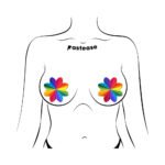 Pastease Rainbow Kaleidoscope Petal Breast Pasties - Image 2