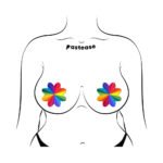 Pastease Rainbow Kaleidoscope Petal Breast Pasties - Image 3