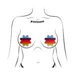 Pastease Retro Horizon Color Petal Breast Pasties - Image 2