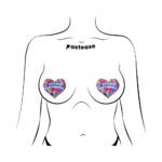 Pastease Tits My Birthday! Heart Breast Pasties with Confetti - Image 2