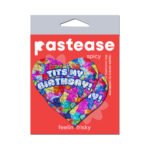 Pastease Tits My Birthday! Heart Breast Pasties with Confetti - Image 4