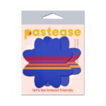 Pastease Vibrant Retro Stripes on Blue Petal Breast Pasties - Image 4