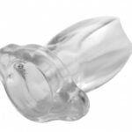 Peephole Clear Hollow Anal Plug - Large