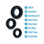 Performance Plus Drift Black Cock Ring Set – 3 Graduated Sizes, Platinum-Cured Silicone - Image 8