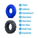 Performance Plus Engage 2-Piece Cock Ring Set – Smooth and Textured, Assorted Colors - Image 8
