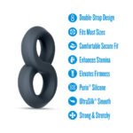 Performance Plus Launch Black Dual-Strap Cock Ring – Platinum-Cured Silicone - Image 8