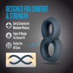 Performance Plus Launch Black Dual-Strap Cock Ring – Platinum-Cured Silicone - Image 10