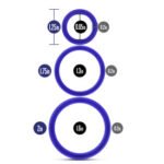 Performance - Vs4 Pure Premium Silicone Cockring Set - Indigo - Image 2