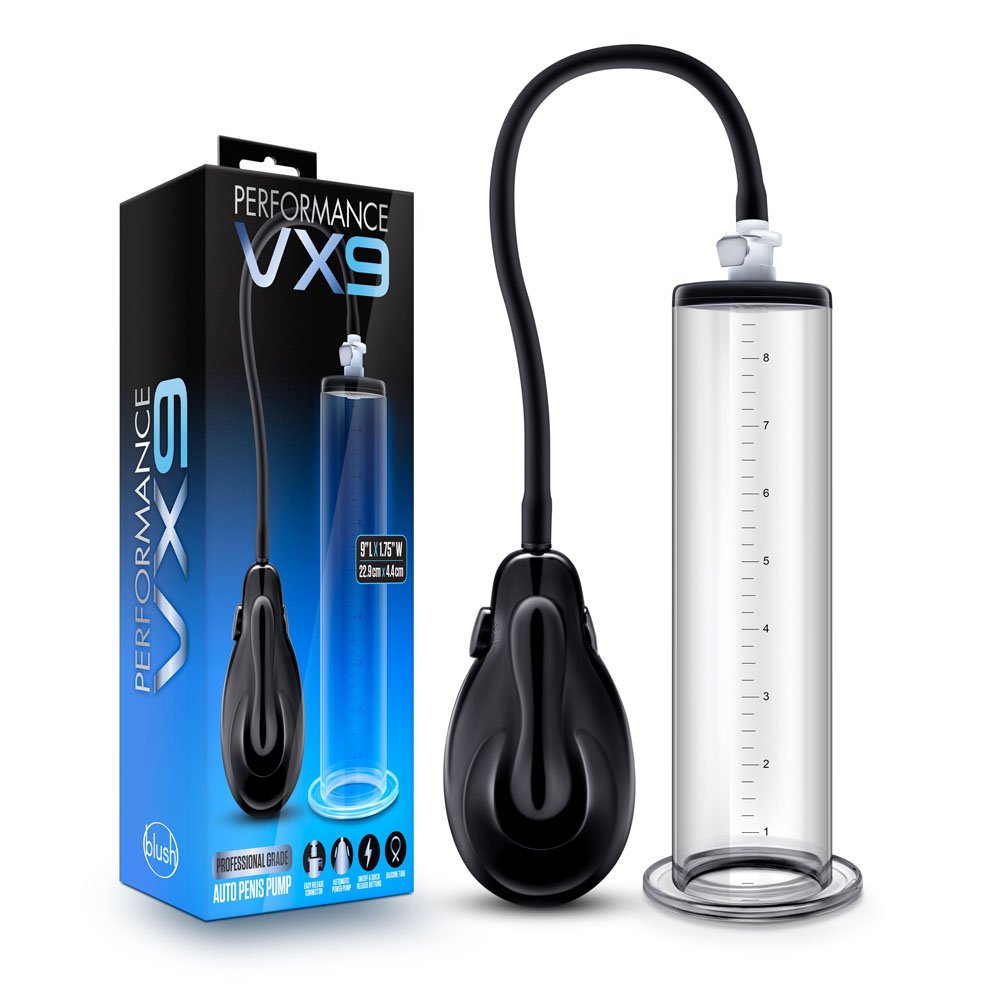 performance-vx9-auto-penis-pump-clear Performance - Vx9 Auto Penis Pump - Clear - Image 1
