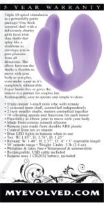 Petite Tickler Rechargeable Triple-Motor Vibrator with Remote – Lilac - Image 8