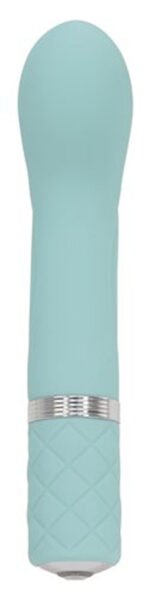 Pillow Talk Racy Teal Rechargeable Vibrator with Swarovski Crystal Button