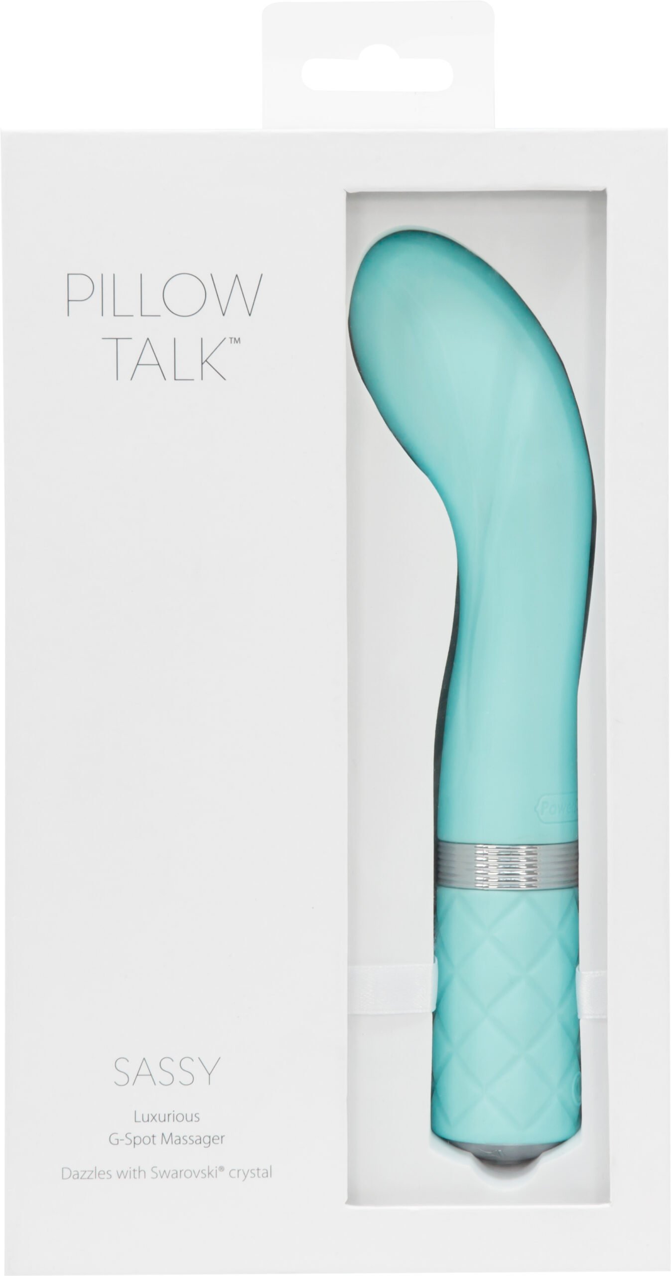 pillow-talk-sassy-g-spot-vibe-with-swarovski-crystal-teal Pillow Talk Sassy G-Spot Vibe With Swarovski Crystal - Teal - Image 1