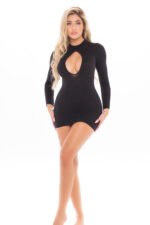 Pink Lipstick - Devilish Backless Dress - One  Size - Black - Image 2