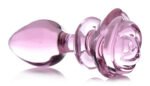 Pink Rose Glass Anal Plug - Large - Image 5