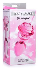 Pink Rose Glass Anal Plug - Large - Image 6