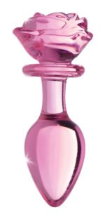 Pink Rose Glass Anal Plug - Large - Image 7