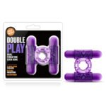 Play With Me - Double Play - Dual Vibrating Cock Ring - Purple - Image 2