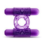 Play With Me - Double Play - Dual Vibrating Cock Ring - Purple - Image 3