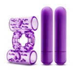 Play With Me - Double Play - Dual Vibrating Cock Ring - Purple - Image 5