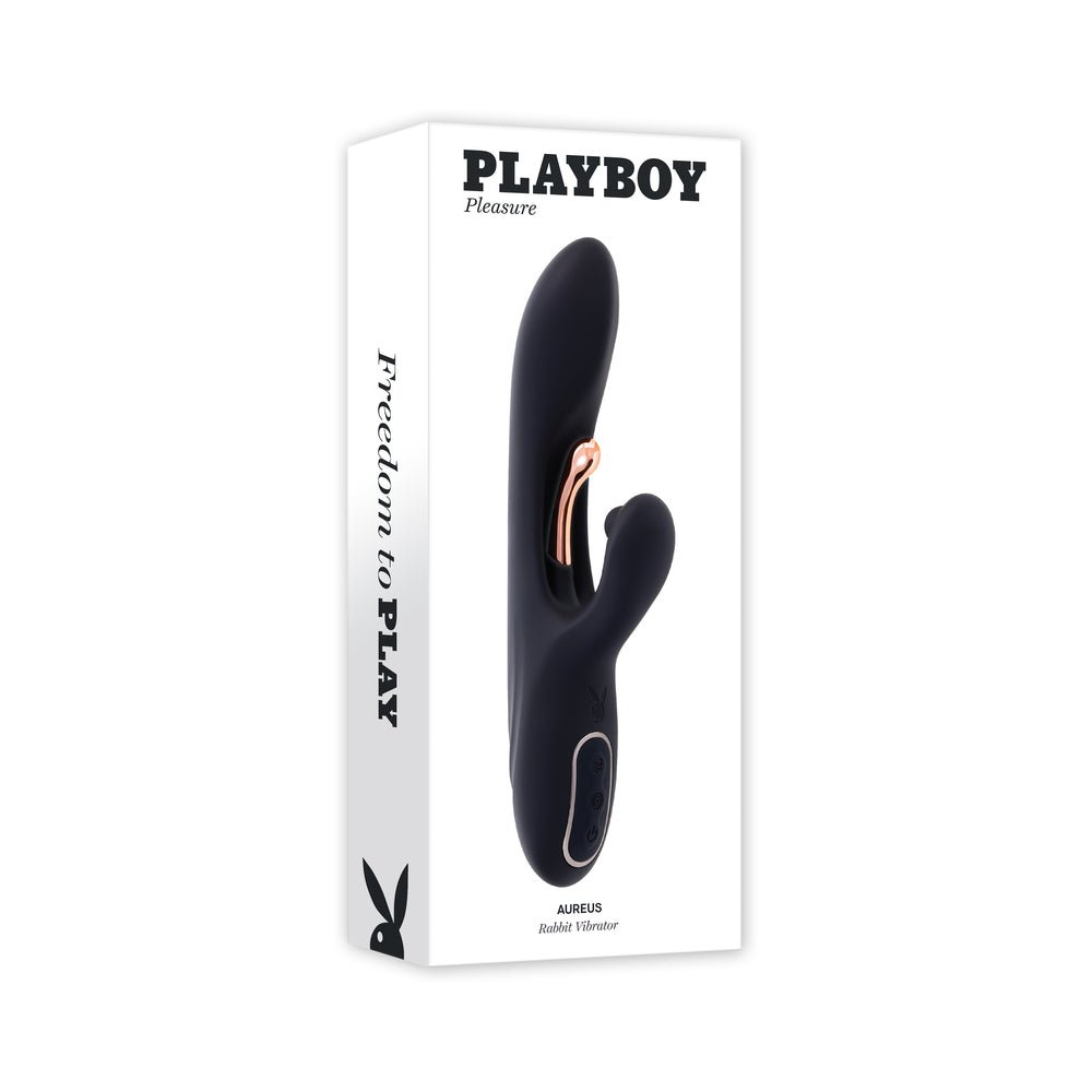 playboy-aureus-rechargeable-silicone-rabbit-vibrator-2-am Playboy Aureus Rechargeable Silicone Rabbit Vibrator 2 AM - Image 1