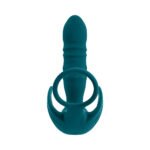 Playboy Bring It On Rechargeable Silicone Thrusting Anal Plug with Vibrating Ball Cradle Deep Teal - Image 6