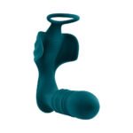 Playboy Bring It On Rechargeable Silicone Thrusting Anal Plug with Vibrating Ball Cradle Deep Teal - Image 10