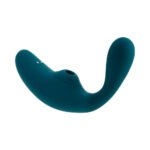 Playboy Charmer Deep Teal Rechargeable Dual Vibrator with Clitoral Suction - Image 6
