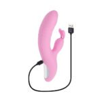 Playboy Rub Me Right Rechargeable Thrusting Dual Stimulator Silicone Pink Petal - Image 9