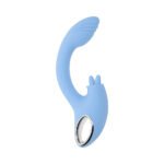 Playboy Sapphire Sky Dual-Motor Vibrator with G-Spot Shaft and Clitoral Stimulator – Blue - Image 4