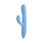 Playboy Up & Away Rechargeable Silicone Rabbit Vibrator Blue - Image 4