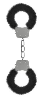 Pleasure Furry Handcuffs - Black