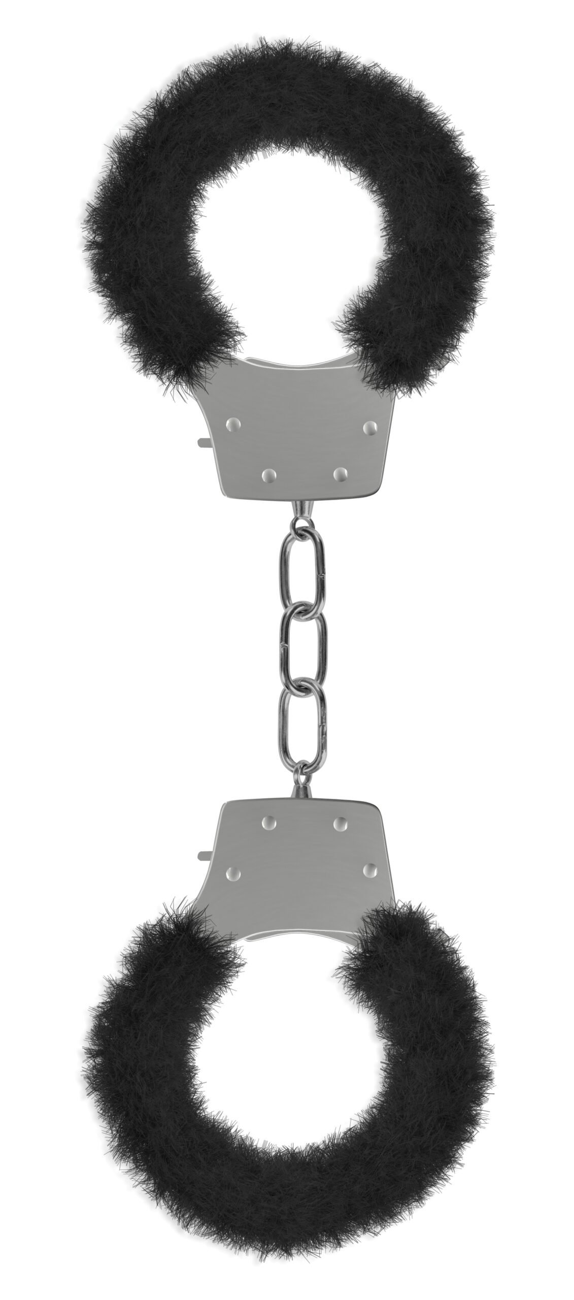 pleasure-furry-handcuffs-black Pleasure Furry Handcuffs - Black - Image 1