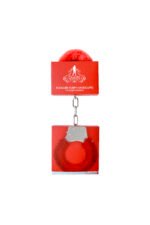 Pleasure Handcuffs Furry - Red - Image 2