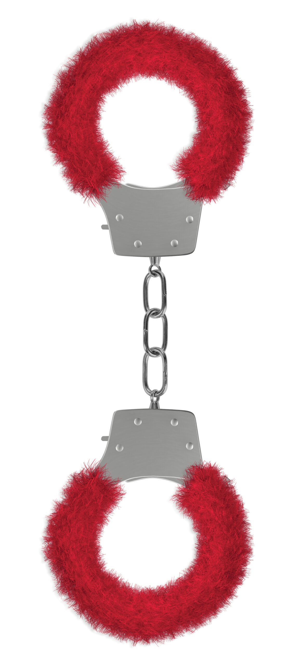 pleasure-handcuffs-furry-red Pleasure Handcuffs Furry - Red - Image 1