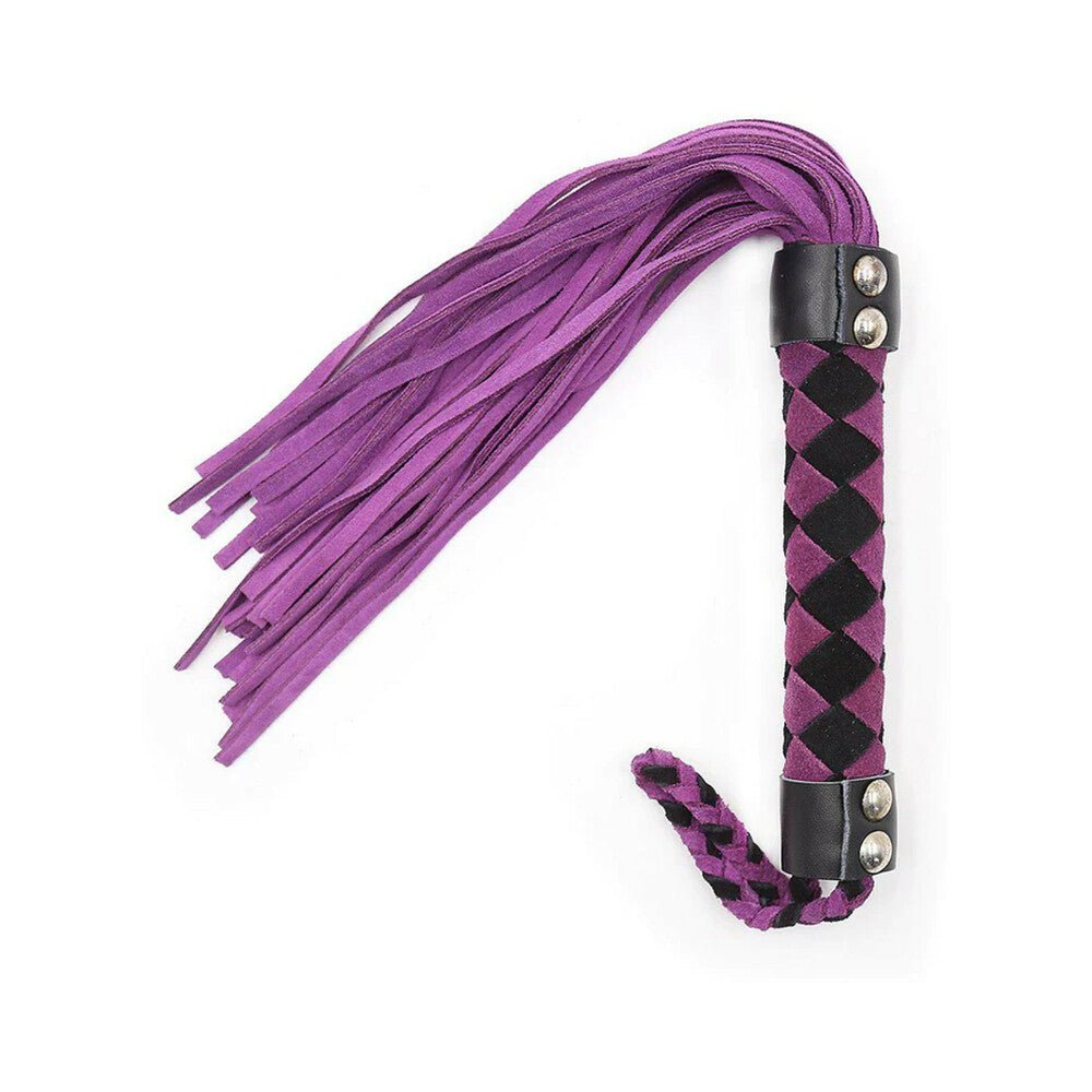 plesur-155-in-leather-flogger-purple Ple''sur 15.5 in. Leather Flogger Purple - Image 1