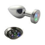 Ple''sur 3-Setting LED Light-Up Metal Anal Plug Small - Image 3