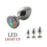 Ple''sur 3-Setting LED Light-Up Metal Anal Plug Small - Image 5