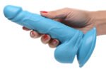 Pop Pecker 6.5 Inch Dildo With Balls - Blue - Image 8