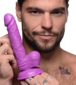 Pop Pecker 6.5 Inch Dildo With Balls - Purple - Image 7